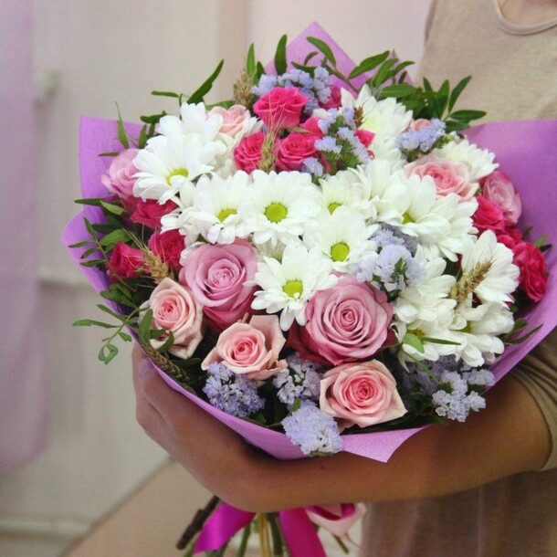 Сборный букет «нота любви», артикул F1247704 - 8910 рублей, доставка по городу. Flawery - доставка цветов