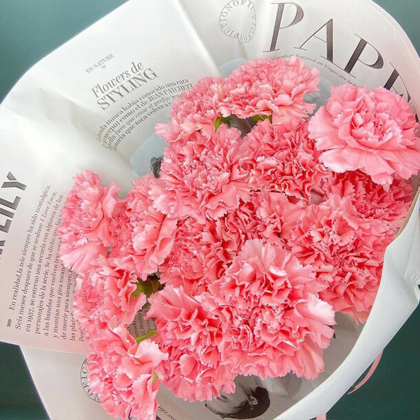 Букет гвоздик, артикул F1250191 - 7865 рублей, доставка по городу. Flawery - доставка цветов