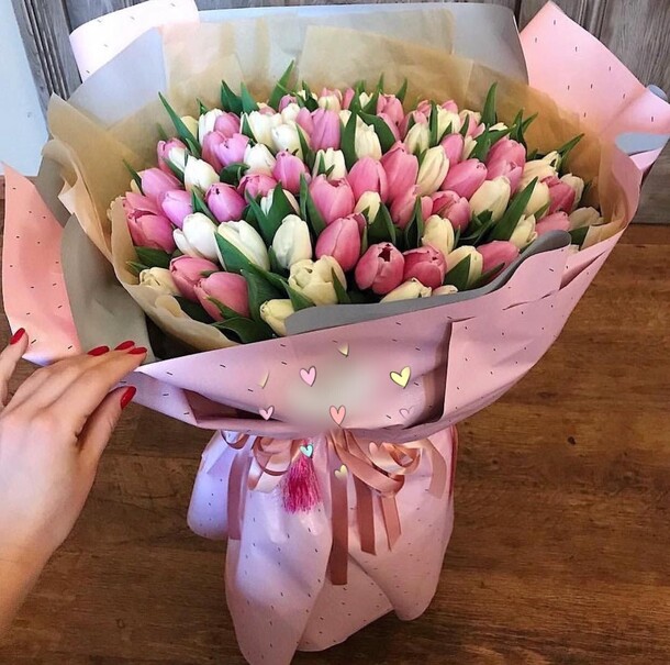 Букет тюльпанов, артикул F1255084 - 25025 рублей, доставка по городу. Flawery - доставка цветов