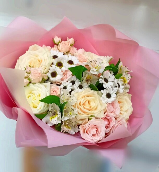 Авторский букет «нежность», артикул F1257142 - 7206 рублей, доставка по городу. Flawery - доставка цветов