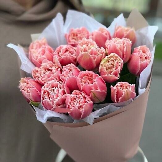 Букет тюльпанов, артикул F1268093 - 5720 рублей, доставка по городу. Flawery - доставка цветов