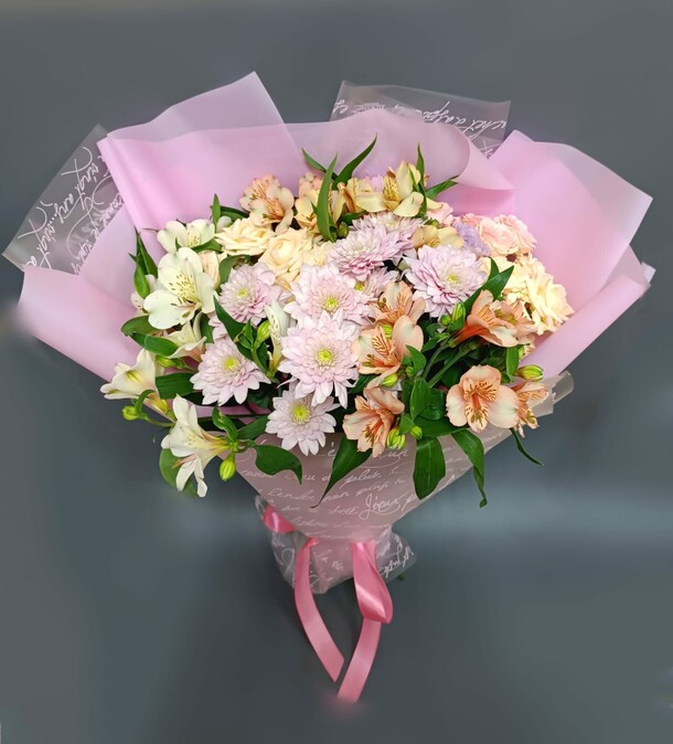 Букет «весенняя мелодия», артикул F1270315 - 6765 рублей, доставка по городу. Flawery - доставка цветов