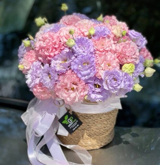 Букет разноцветных эустом, артикул F1326226 - 13200 рублей, доставка по городу. Flawery - доставка цветов