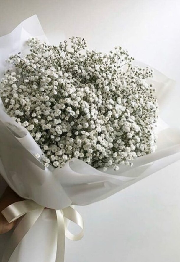 Букет белых гипсофил, артикул F1353977 - 12800 рублей, доставка по городу. Flawery - доставка цветов