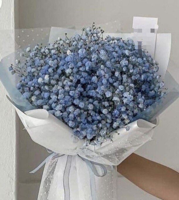 Букет синих гипсофил, артикул F1356741 - 8900 рублей, доставка по городу. Flawery - доставка цветов