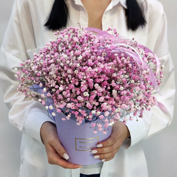 Нежность розовая гипсофила для девочки, артикул F1234787 - 3410 рублей, доставка по городу. Flawery - доставка цветов