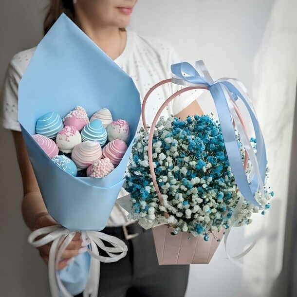 Набор "нежный", артикул F1263719 - 3950 рублей, доставка по городу. Flawery - доставка цветов