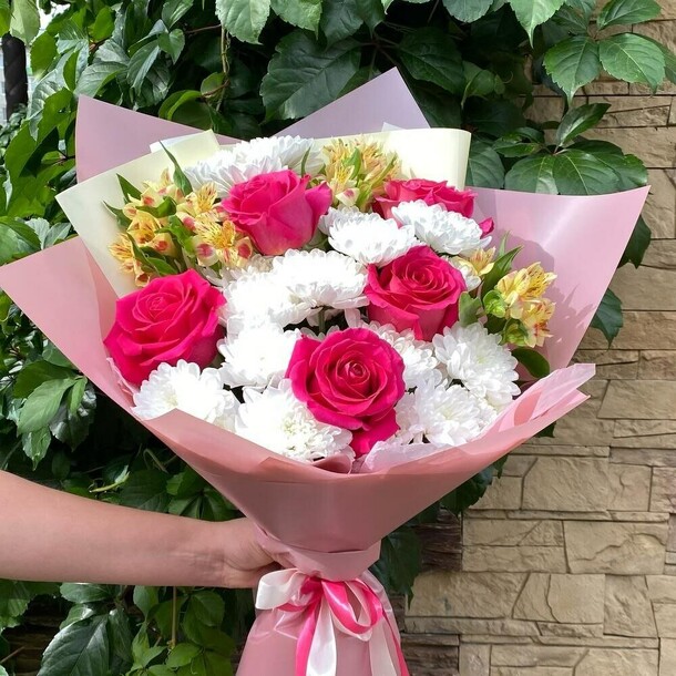 Букет "пинк флойд", артикул F1397371 - 6660 рублей, доставка по городу. Flawery - доставка цветов