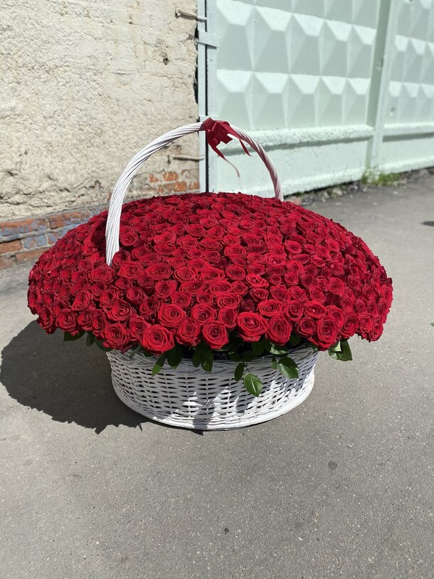 501 роза в корзине «лазурный берег», артикул F1120269 - 164999 рублей, доставка по городу. Flawery - доставка цветов