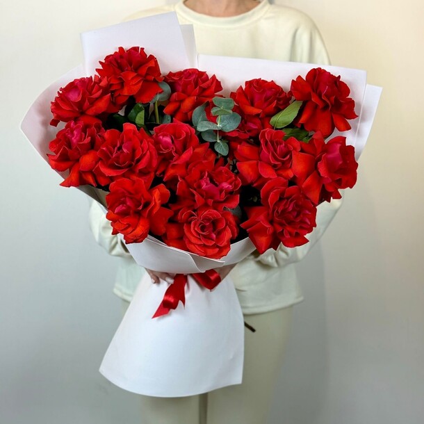 Алый закат 🌹, артикул F1269869 - 8985 рублей, доставка по городу. Flawery - доставка цветов