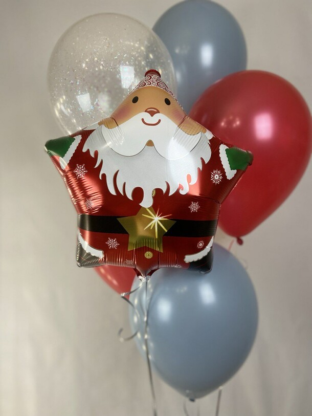 Шары на новый год "санта", артикул F1360813 - 2673 рублей, доставка по городу. Flawery - доставка цветов