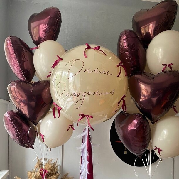 Шары "вишневый сад", артикул F1452902 - 17590 рублей, доставка по городу. Flawery - доставка цветов