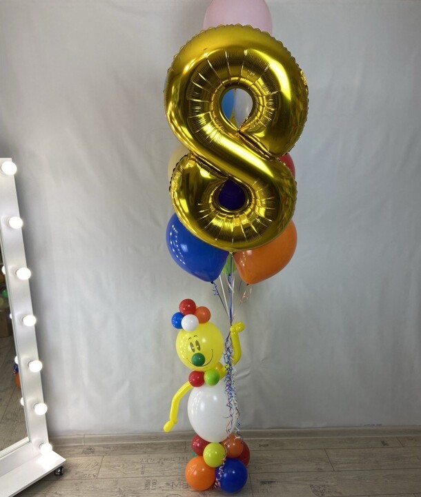 Клоун и шары, артикул F1461640 - 5870 рублей, доставка по городу. Flawery - доставка цветов