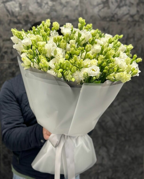 Эустома белая, артикул F1240218 - 25942 рублей, доставка по городу. Flawery - доставка цветов