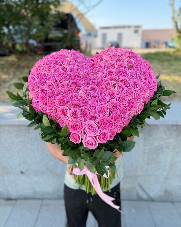 3d сердце из 151 розы, артикул F1333230 - 80673 рублей, доставка по городу. Flawery - доставка цветов