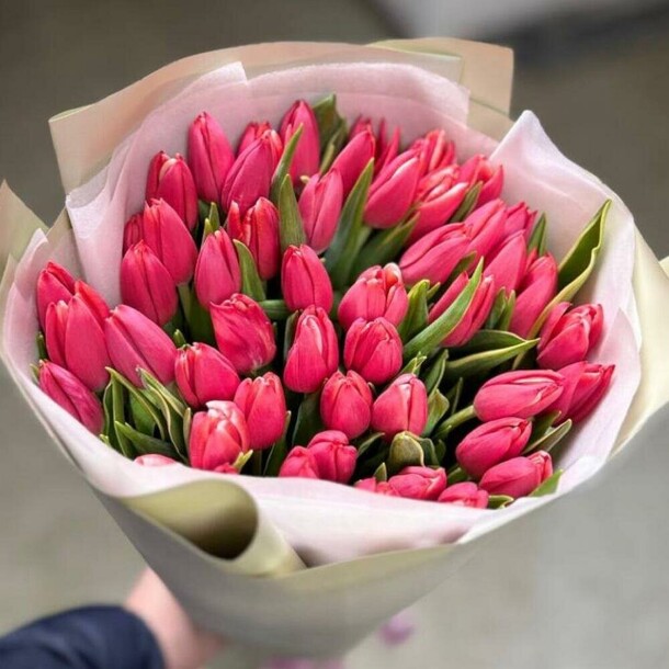 Тюльпаны розовые, артикул F1386253 - 24127 рублей, доставка по городу. Flawery - доставка цветов