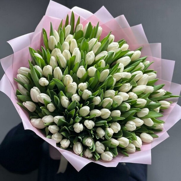 Белый тюльпан, артикул F1386261 - 42718 рублей, доставка по городу. Flawery - доставка цветов