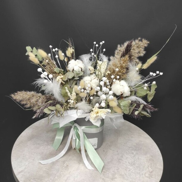 Композиция из сухоцветов "эко", артикул F1331809 - 7865 рублей, доставка по городу. Flawery - доставка цветов