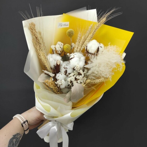 Букет из сухоцветов, артикул F1338411 - 4937 рублей, доставка по городу. Flawery - доставка цветов