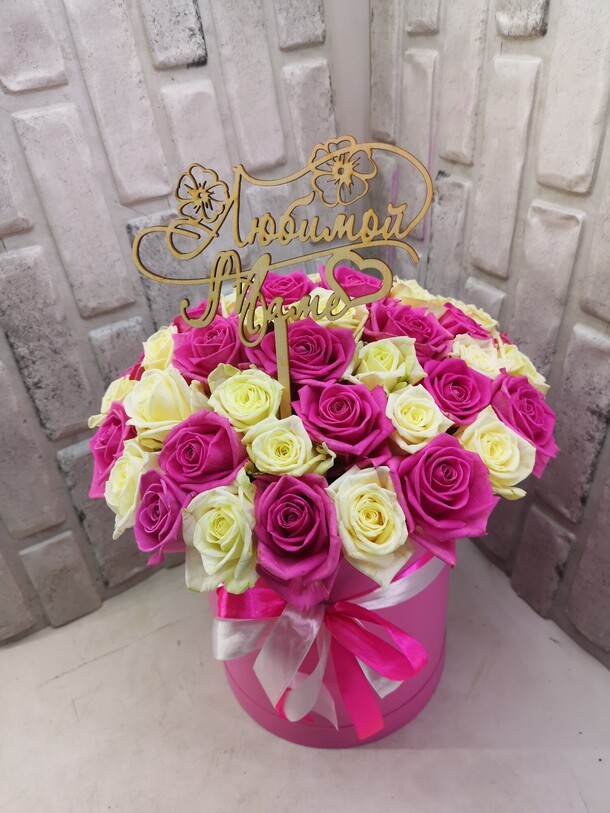 Роза в шляпной коробке, артикул F1150089 - 13309 рублей, доставка по городу. Flawery - доставка цветов