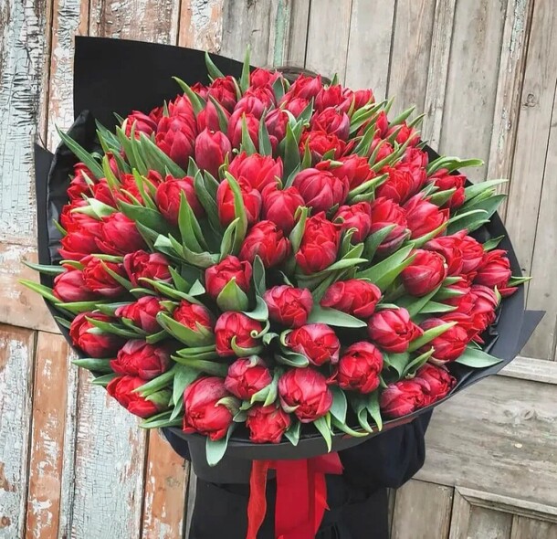 Тюльпаны пионовидные, артикул F1163626 - 12883 рублей, доставка по городу. Flawery - доставка цветов