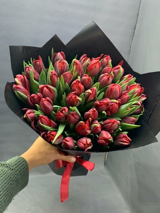 Пионовидные тюльпаны, артикул F1215066 - 12591 рублей, доставка по городу. Flawery - доставка цветов