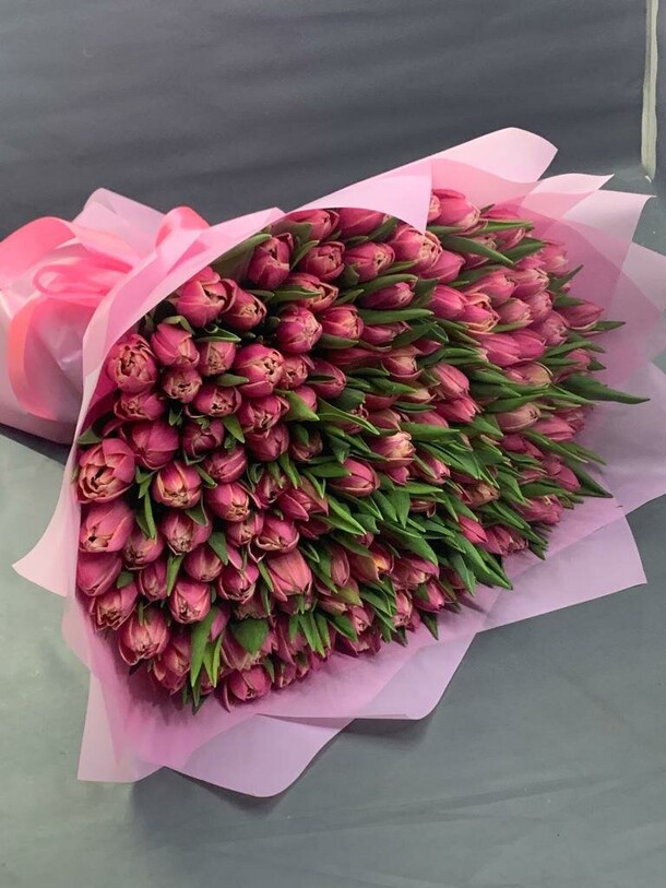 Пионовидные тюльпаны, артикул F1215577 - 34605 рублей, доставка по городу. Flawery - доставка цветов