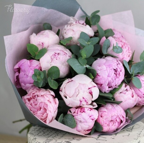 Букет из пионов., артикул F33639 - 13199 рублей, доставка по городу. Flawery - доставка цветов