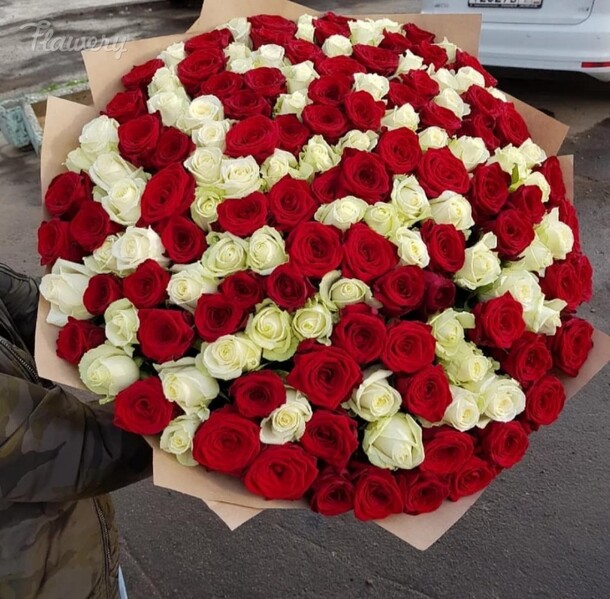 Микс из 151 розы., артикул F38699 - 39530 рублей, доставка по городу. Flawery - доставка цветов