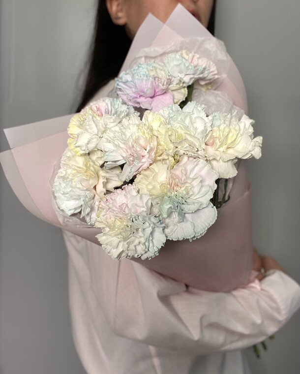 Букет сортовых диантусов, артикул F1263429 - 3100 рублей, доставка по городу. Flawery - доставка цветов