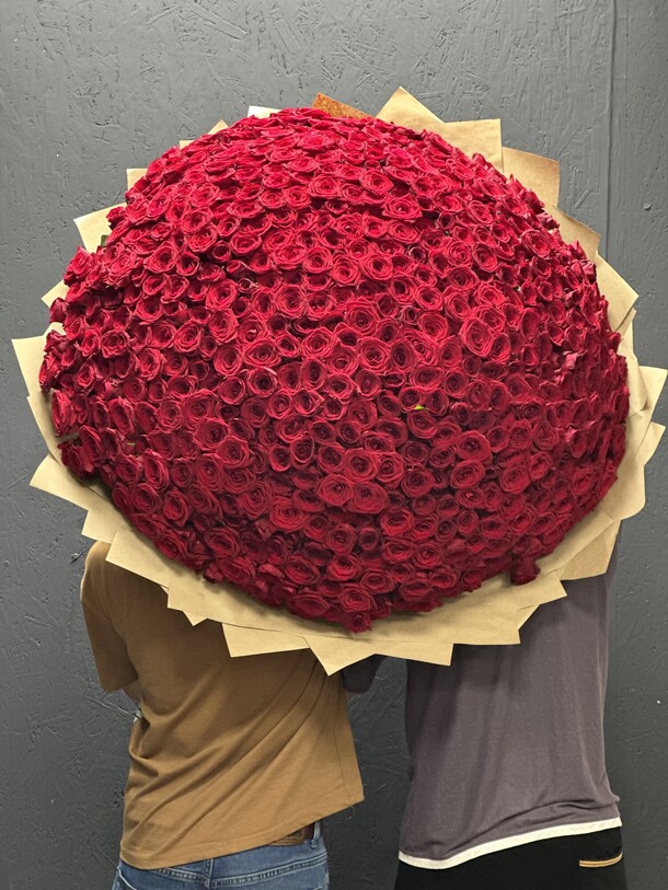 Огромный букет из 501 розы, артикул F1298521 - 112697 рублей, доставка по городу. Flawery - доставка цветов