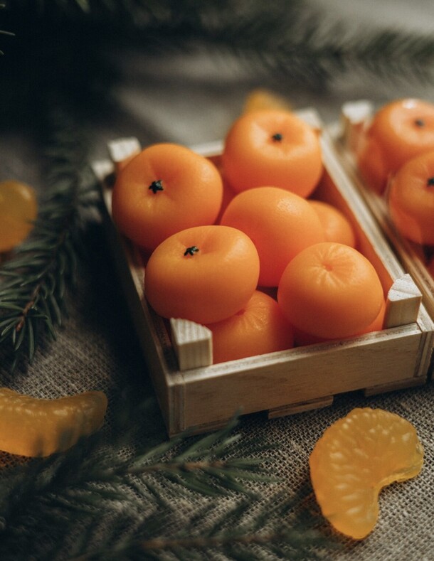 Мыло ручной работы «ящичек мандаринов», артикул F1353265 - 923 рублей, доставка по городу. Flawery - доставка цветов