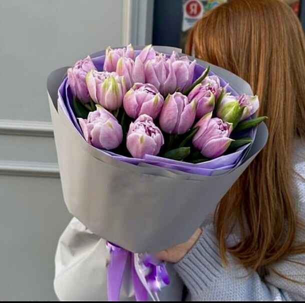 Тюльпаны пионовидные 15 штук, артикул F1386497 - 4509 рублей, доставка по городу. Flawery - доставка цветов