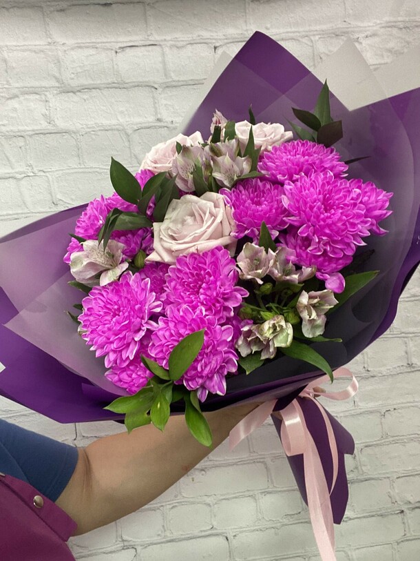 Яркий букет "вдохновение", артикул F1320865 - 5500 рублей, доставка по городу. Flawery - доставка цветов