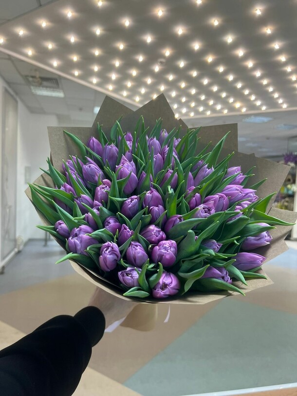 Тюльпаны пионовидные 51, артикул F1260815 - 18500 рублей, доставка по городу. Flawery - доставка цветов