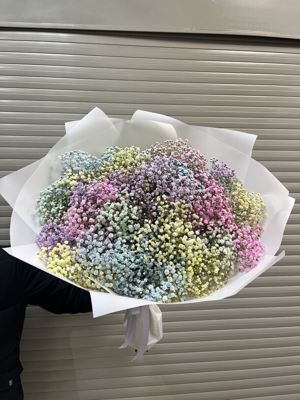 Гипсофилы радужные 25 шт, артикул F1263411 - 13910 рублей, доставка по городу. Flawery - доставка цветов