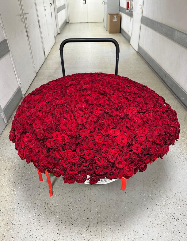 Корзина 1001 роза, артикул F1275132 - 345000 рублей, доставка по городу. Flawery - доставка цветов