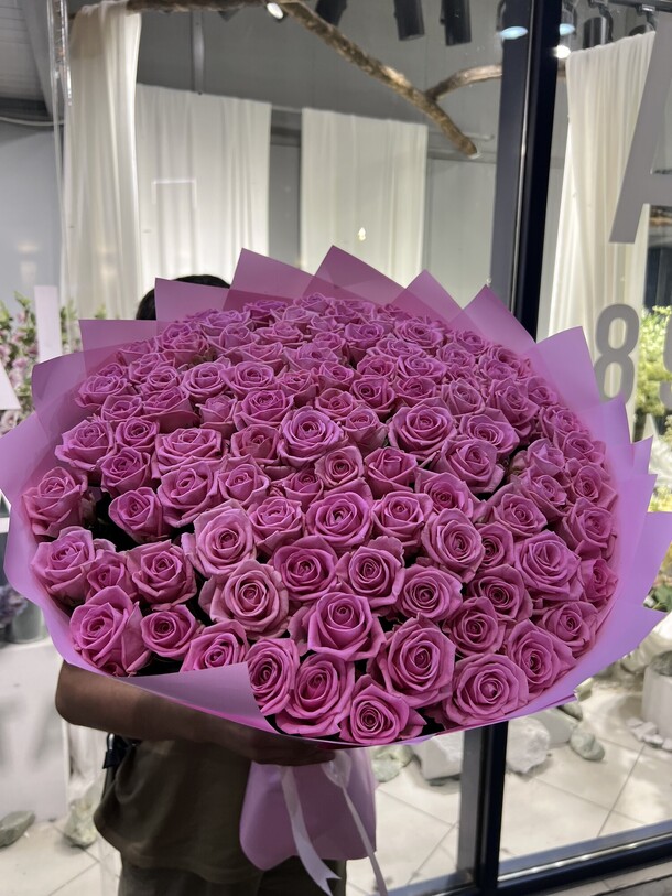 101 роза аква 💕, артикул F1307707 - 37800 рублей, доставка по городу. Flawery - доставка цветов