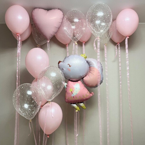 Набор воздушных шаров для девочки с мышкой 🐭 🎀, артикул F1488009 - 5909 рублей, доставка по городу. Flawery - доставка цветов