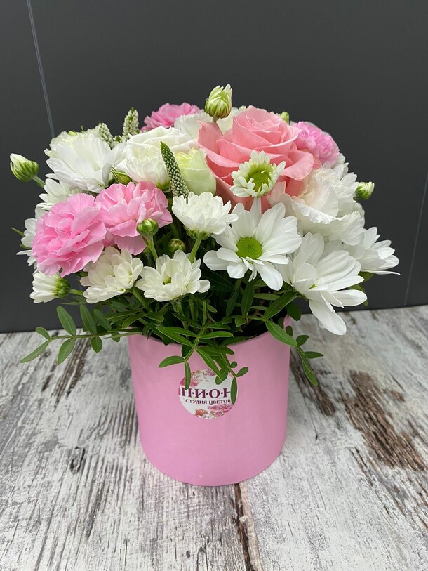 Коробочка с ромашками и розой😍❤️, артикул F1296178 - 2890 рублей, доставка по городу. Flawery - доставка цветов