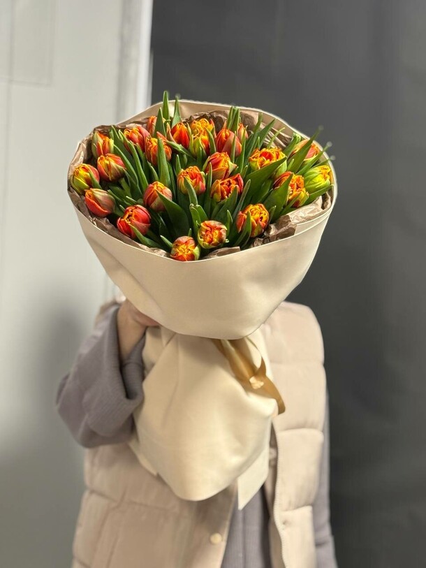 Пионовидные тюльпаны, артикул F1385983 - 5273 рублей, доставка по городу. Flawery - доставка цветов