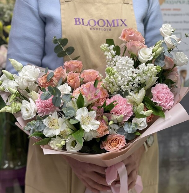 Персиковое настроение, артикул F1267439 - 8940 рублей, доставка по городу. Flawery - доставка цветов