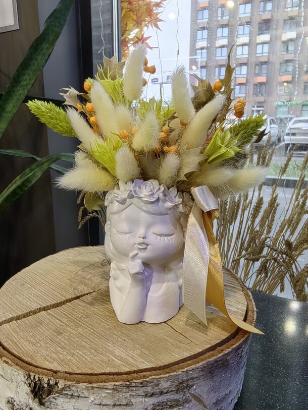 Композиция из сухоцветов 🍂, артикул F1345553 - 1950 рублей, доставка по городу. Flawery - доставка цветов