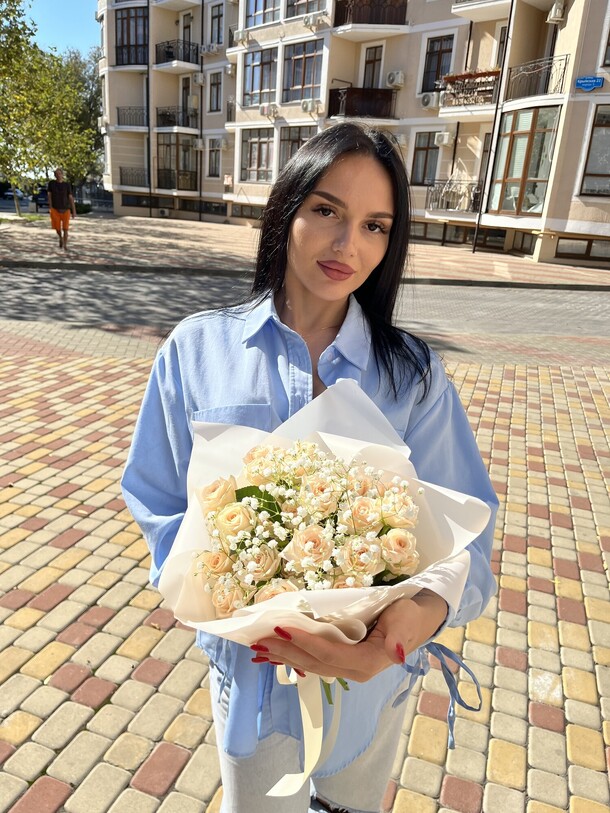 Букет нежный рассвет, артикул F1222482 - 2800 рублей, доставка по городу. Flawery - доставка цветов