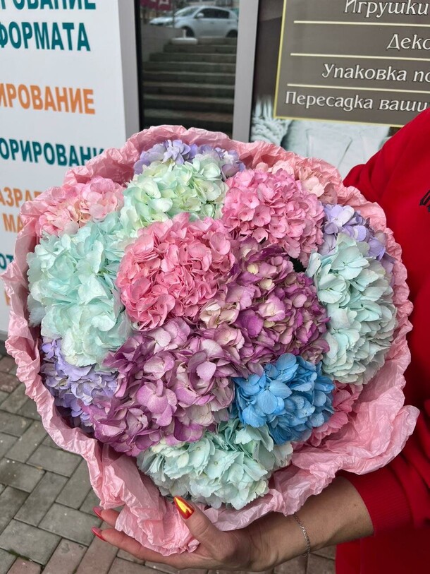 Букет гортензий, артикул F1236433 - 8900 рублей, доставка по городу. Flawery - доставка цветов