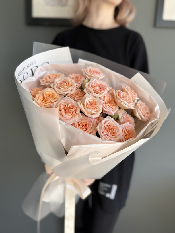 Розанелла - нежнейшие кустовые розы, артикул F1451307 - 3480 рублей, доставка по городу. Flawery - доставка цветов