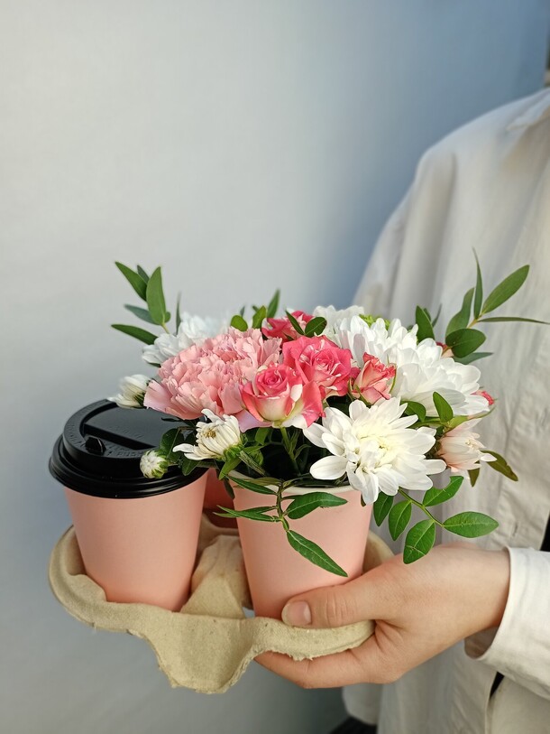 Кофейный дуэт, артикул F1300124 - 1800 рублей, доставка по городу. Flawery - доставка цветов