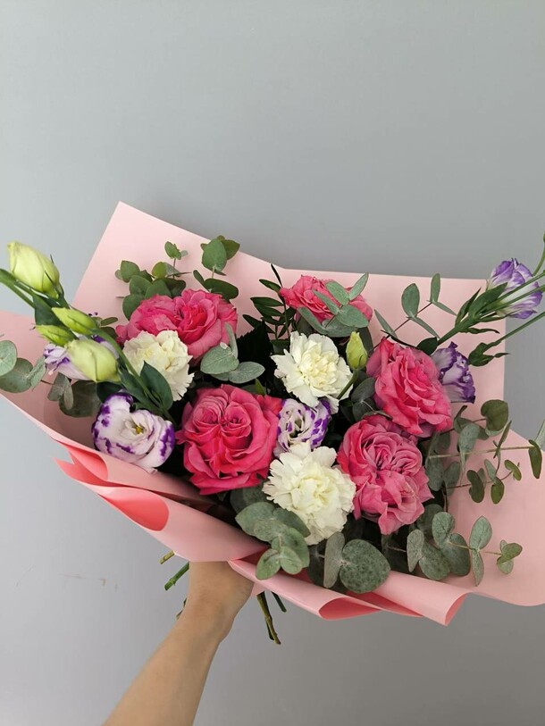 Букет рассвет, артикул F1298843 - 4913 рублей, доставка по городу. Flawery - доставка цветов