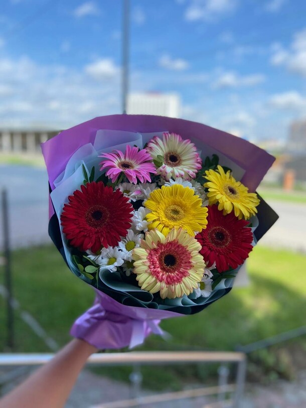 Герберы, артикул F1315699 - 3424 рублей, доставка по городу. Flawery - доставка цветов