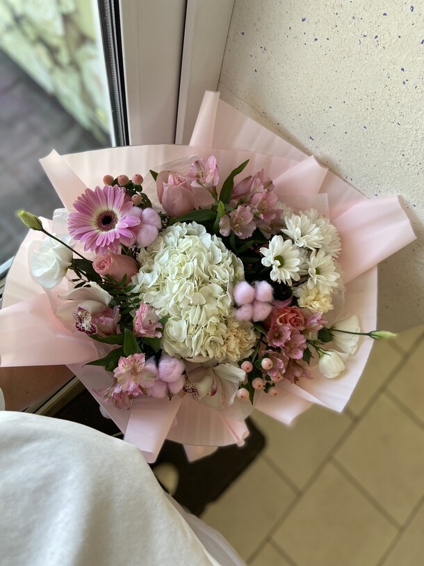 Розовое настроение, артикул F1330847 - 5561 рублей, доставка по городу. Flawery - доставка цветов